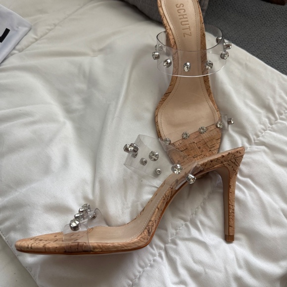 Schutz Ariella Cork Sandals - Picture 4 of 5